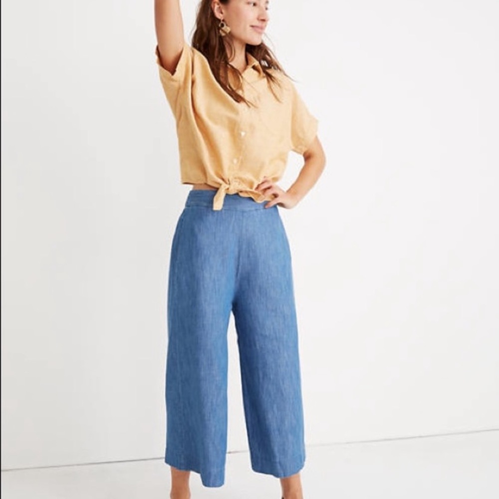 Madewell Chambray Huston Crop Pants